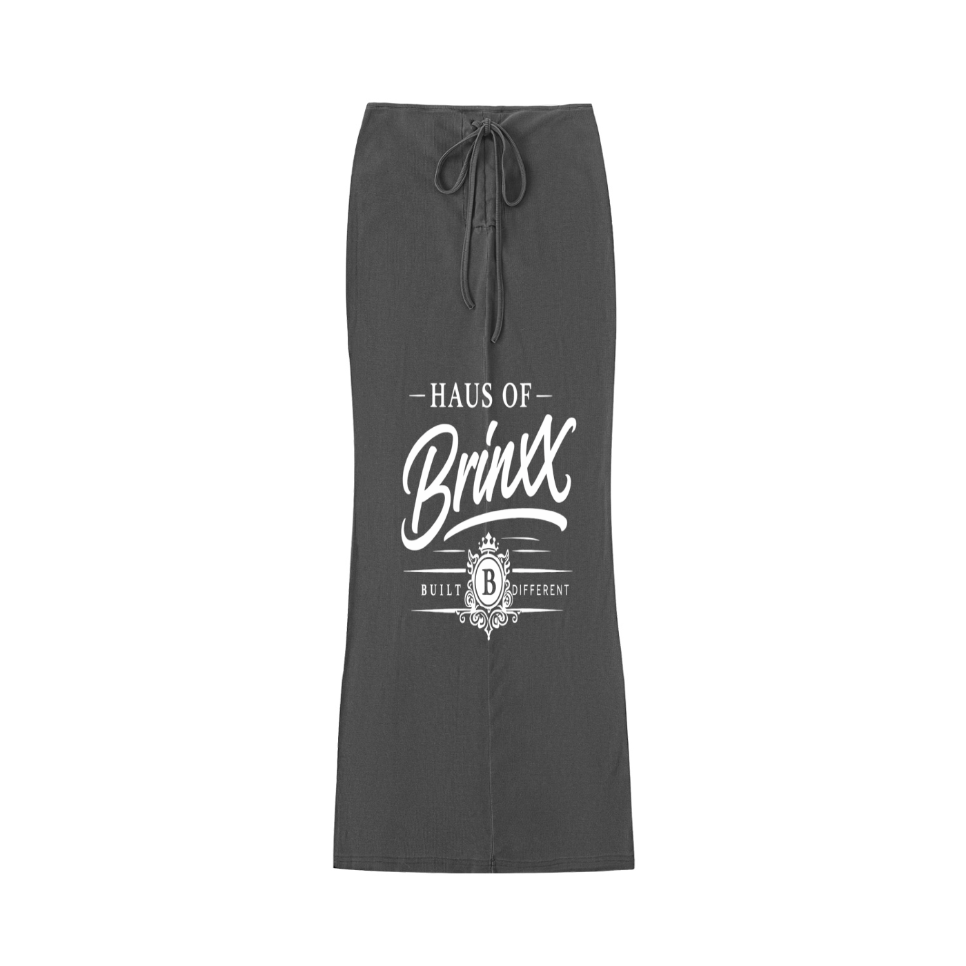 Dyed Washed Drawstring Maxi Skirt