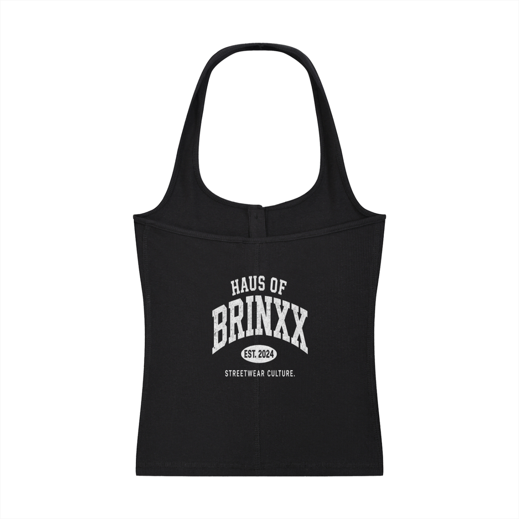 Women's Ribbed Henley Tank Top