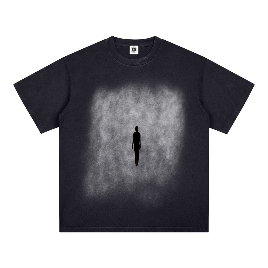 Square Patch Monkey Washed T-Shirt