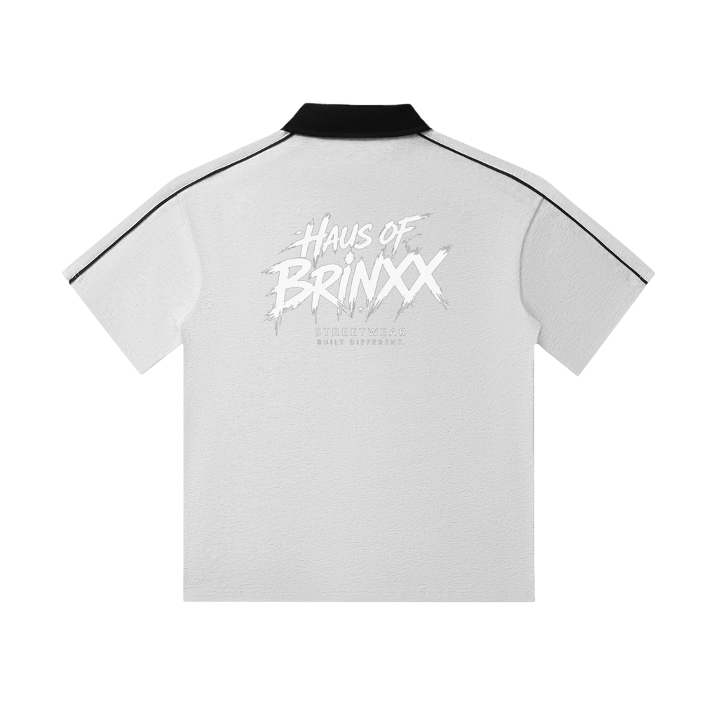 Contrast Collar Short-Sleeve Polo Shirt