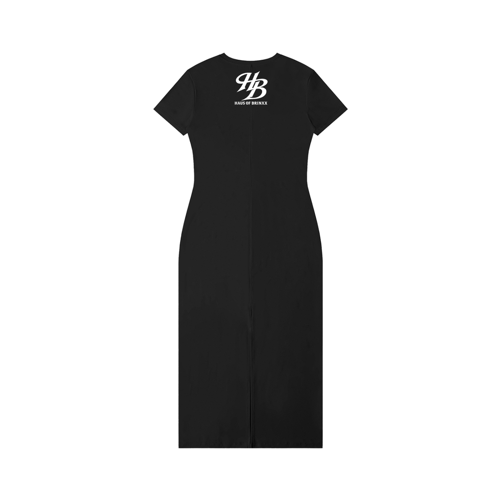 Women's V-Neck Short Sleeve Maxi Dress