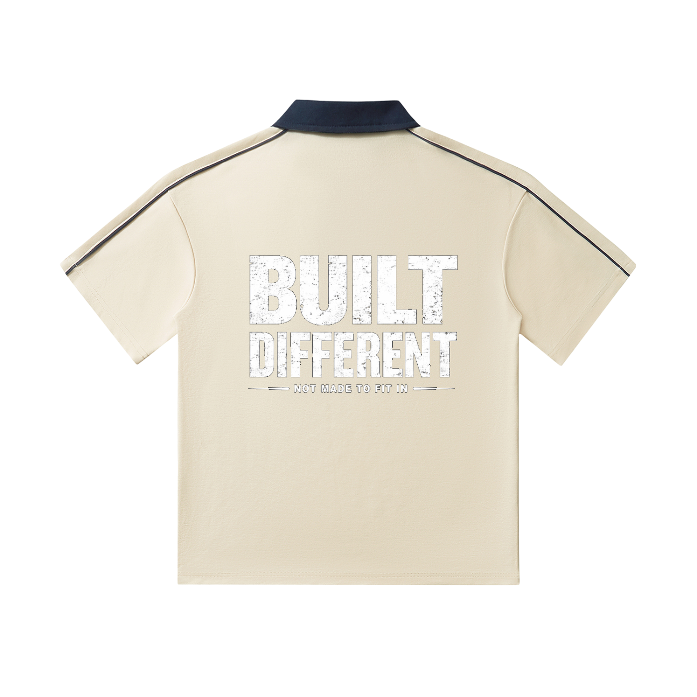 Contrast Collar Short-Sleeve Polo Shirt
