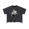 Vintage Wash Boxy Distressed Hem T-Shirt