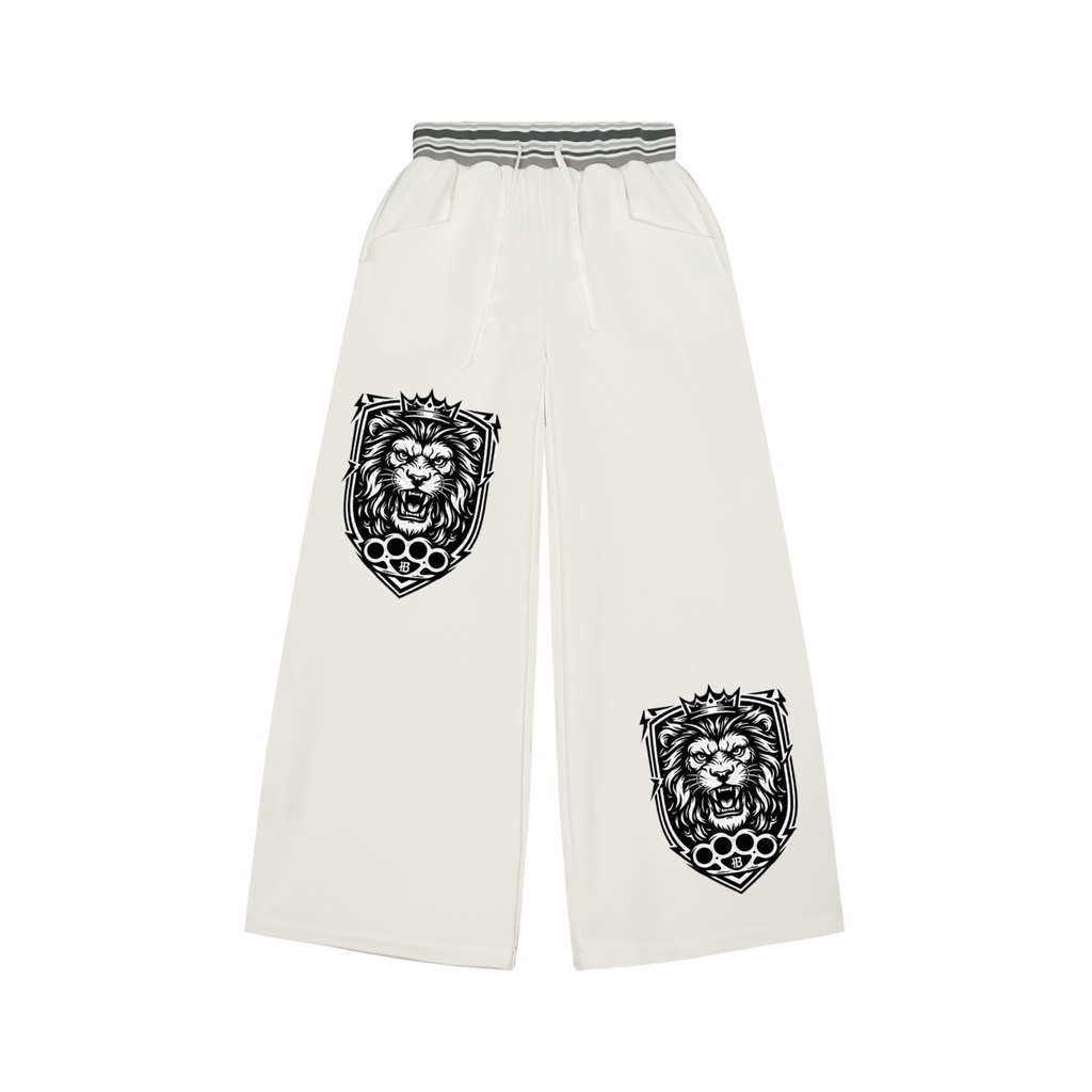 Striped Waist Wide Leg Pants