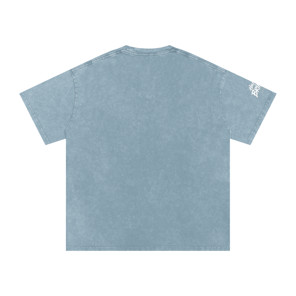 Snow Washed Oversized Cotton T-Shirt