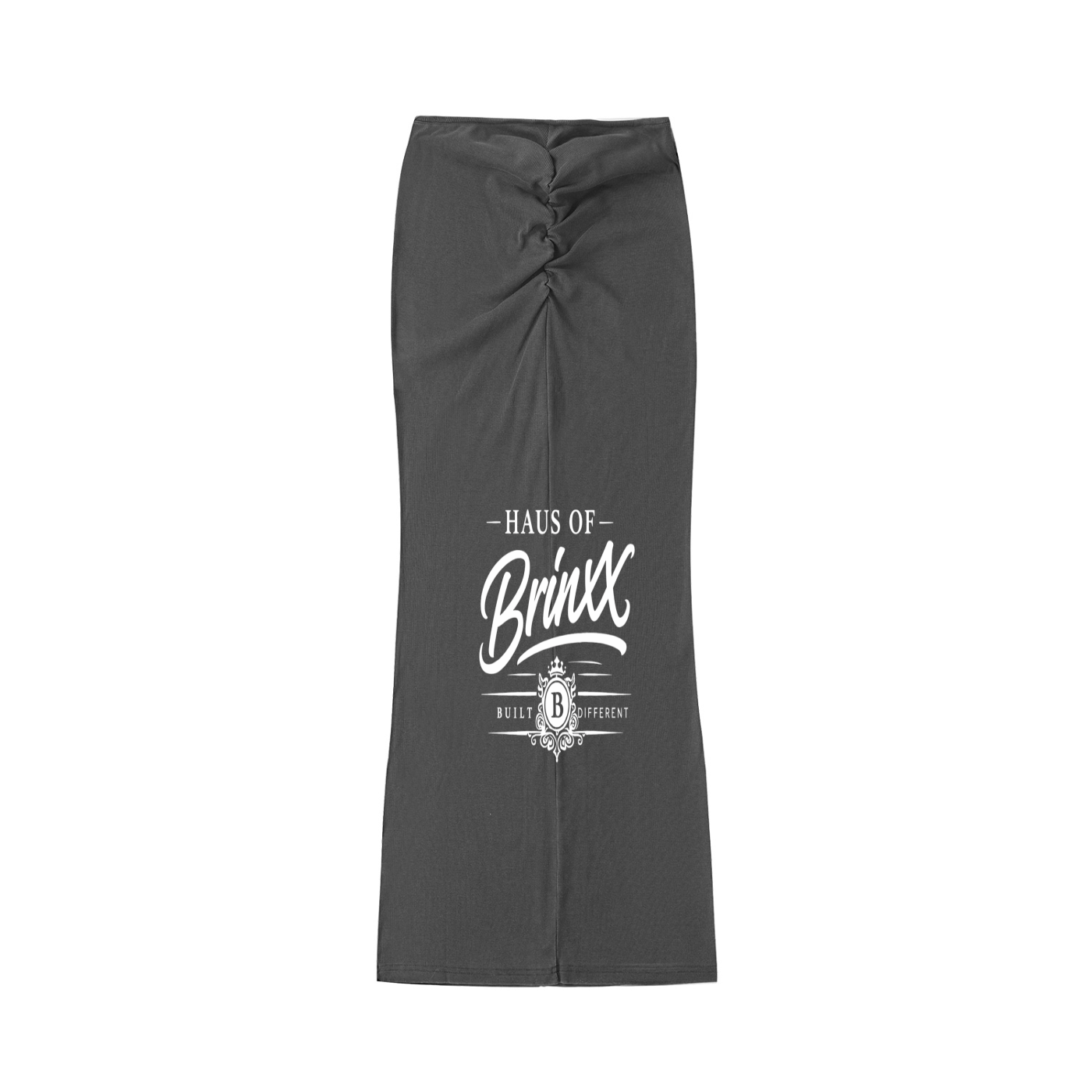 Dyed Washed Drawstring Maxi Skirt