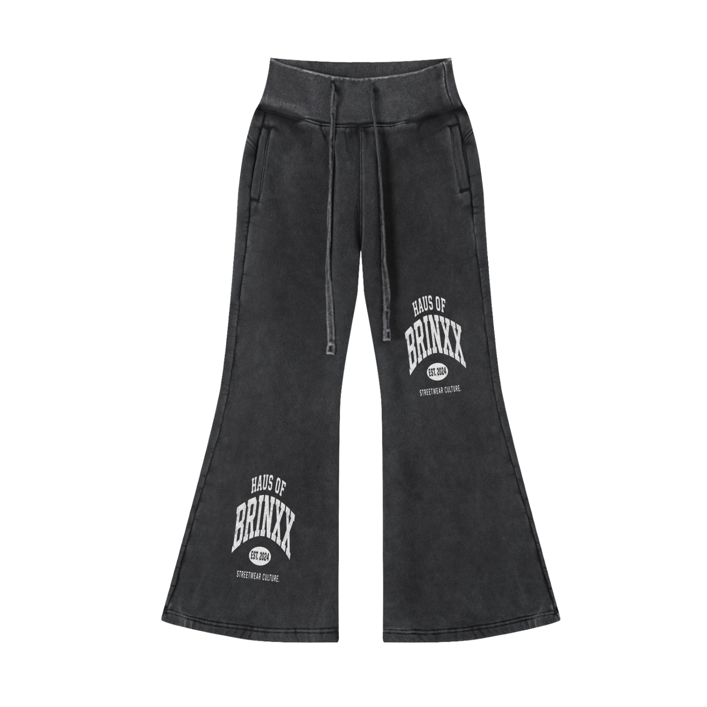 Vintage Washed Flared Fleece Pants