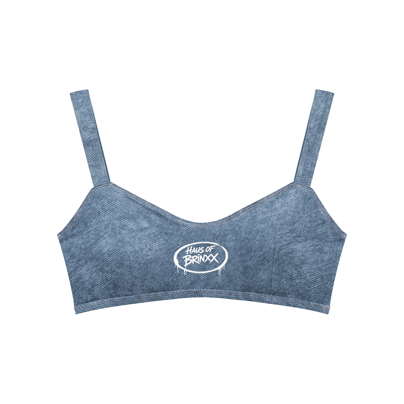 Women's Faux Denim Sports Bra