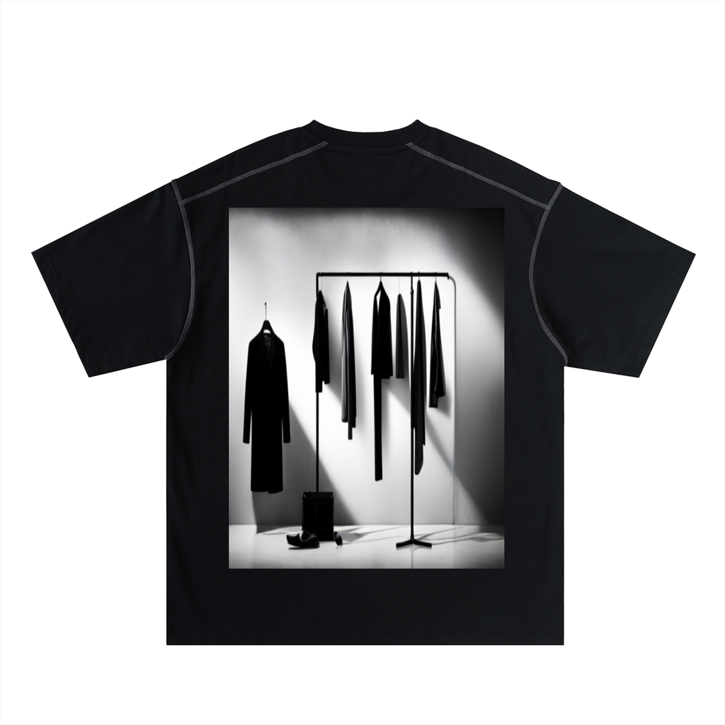 Oversized Contrast-Stitched Cotton Tee