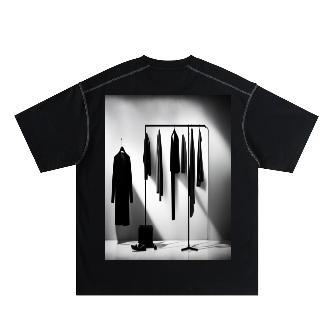 Oversized Contrast-Stitched Cotton Tee