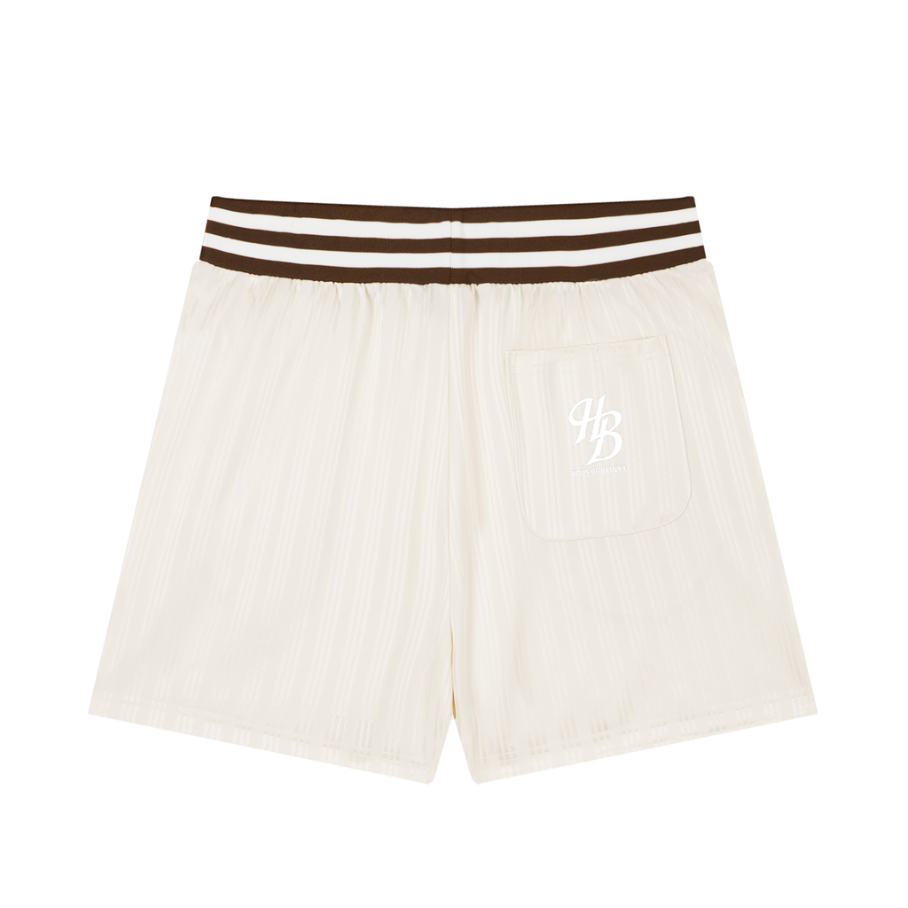 Unisex Striped Drawstring Shorts