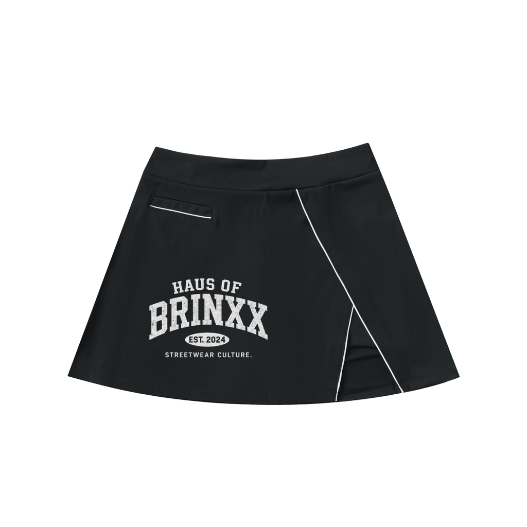 High-Waist Pocketed A-Line Skirt