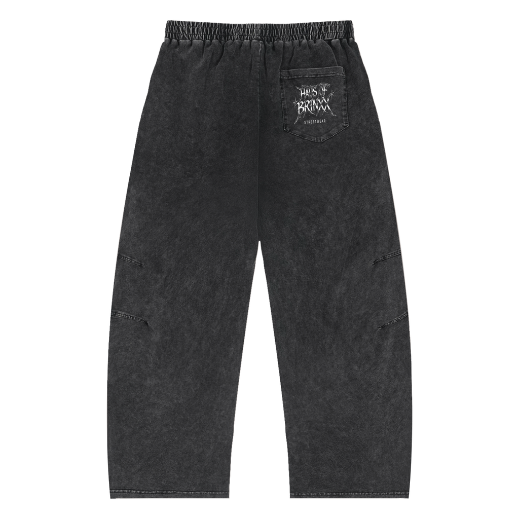 Snow Wash Drawstring Cotton Pants