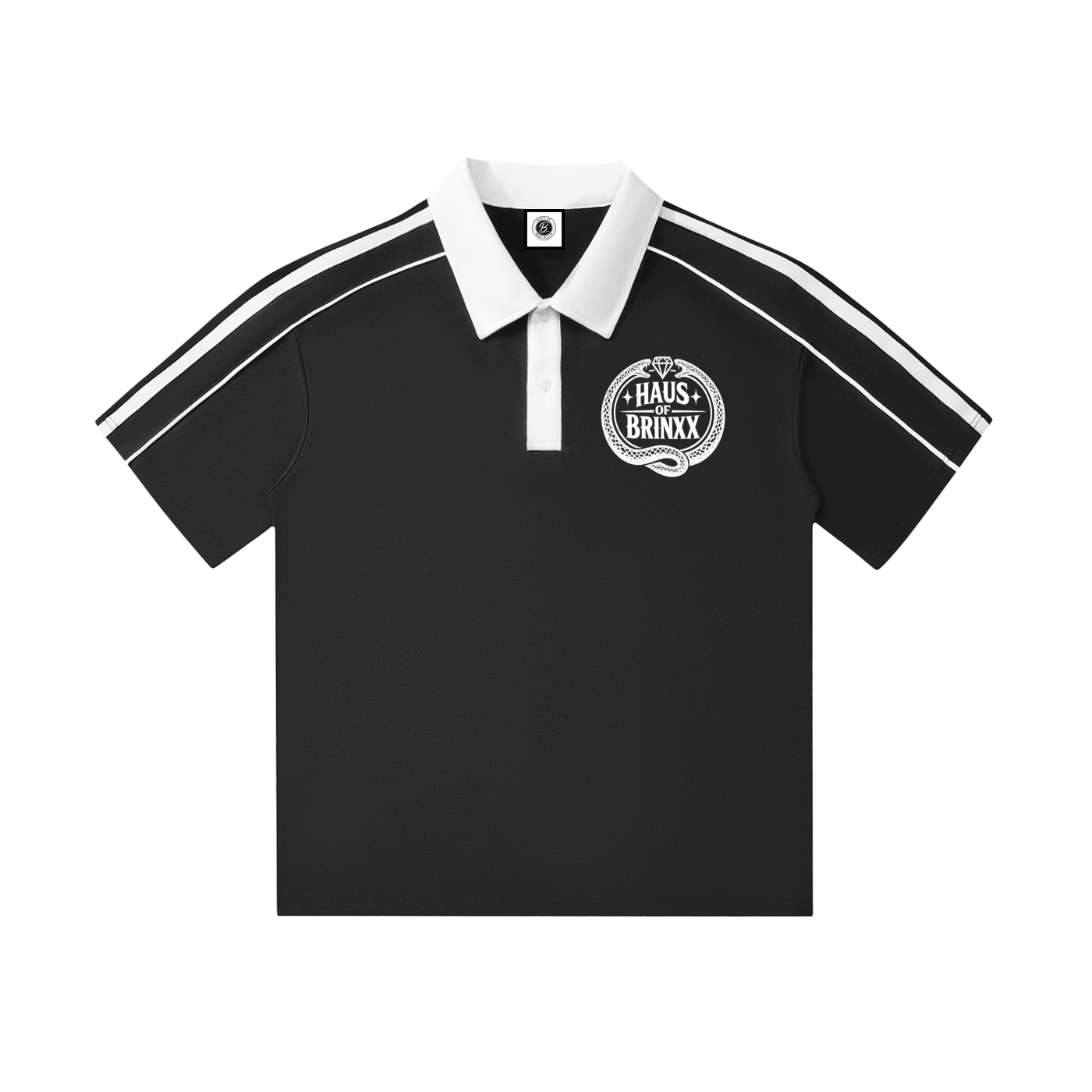 Contrast Collar Short-Sleeve Polo Shirt