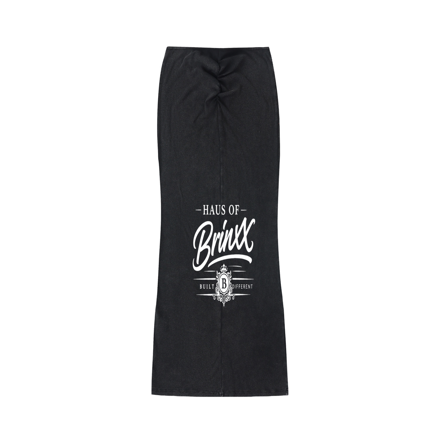 Dyed Washed Drawstring Maxi Skirt