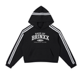 Contrast Side Stripe Cropped Hoodie