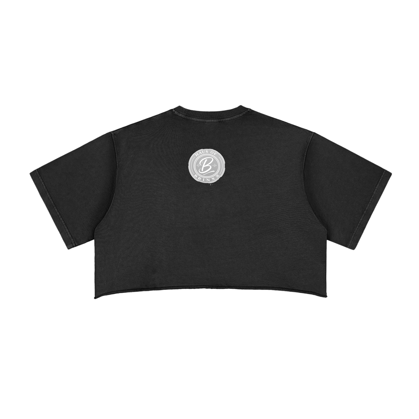 Snow Washed Raw Edge Crop Top