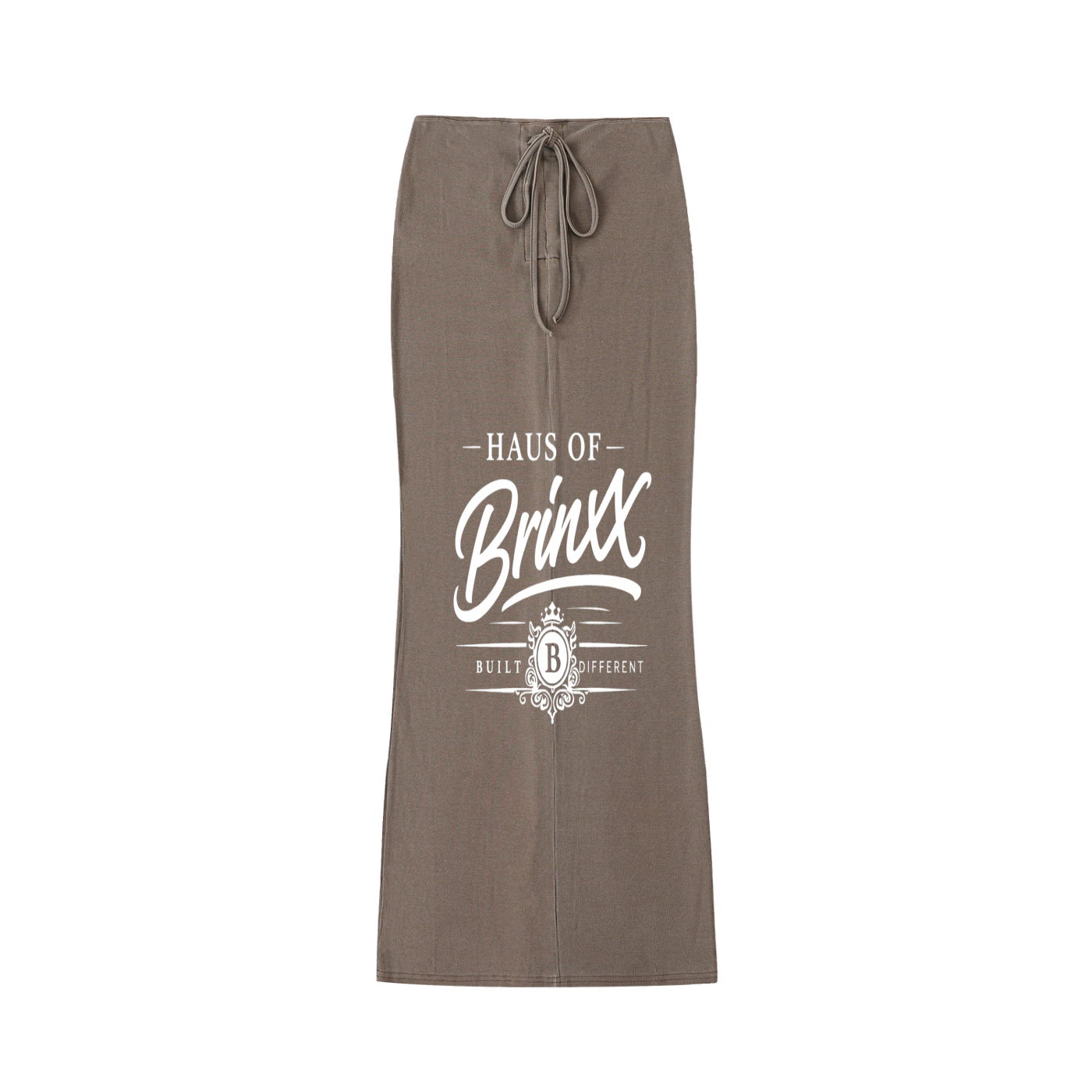 Dyed Washed Drawstring Maxi Skirt