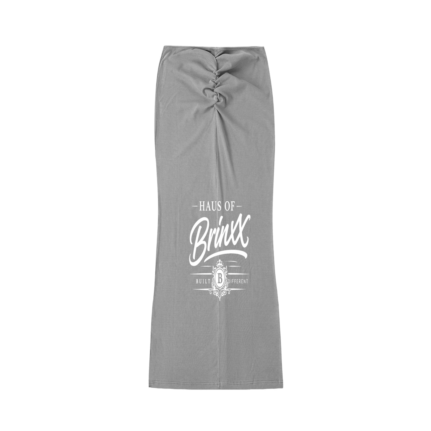 Dyed Washed Drawstring Maxi Skirt