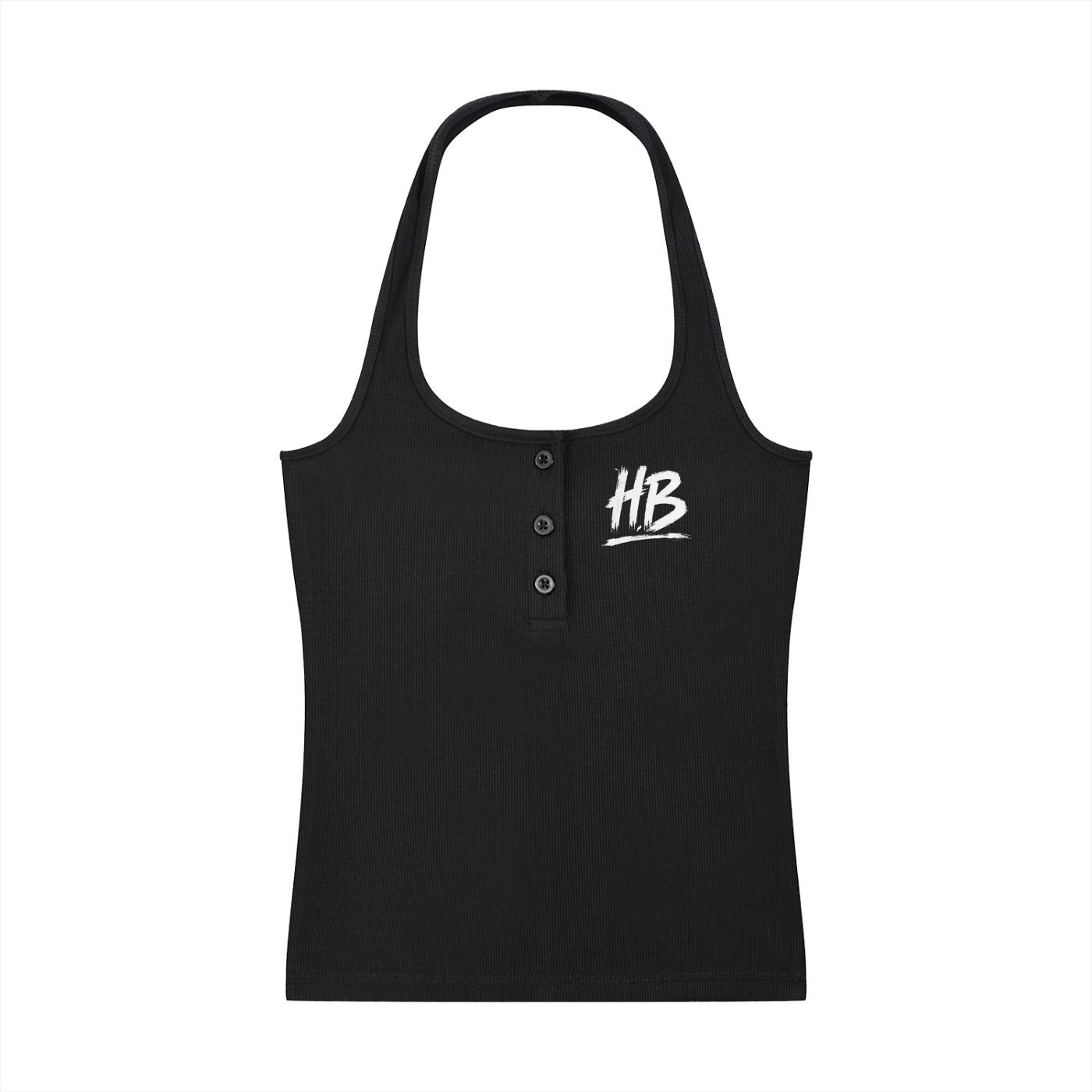 Women's Ribbed Henley Tank Top