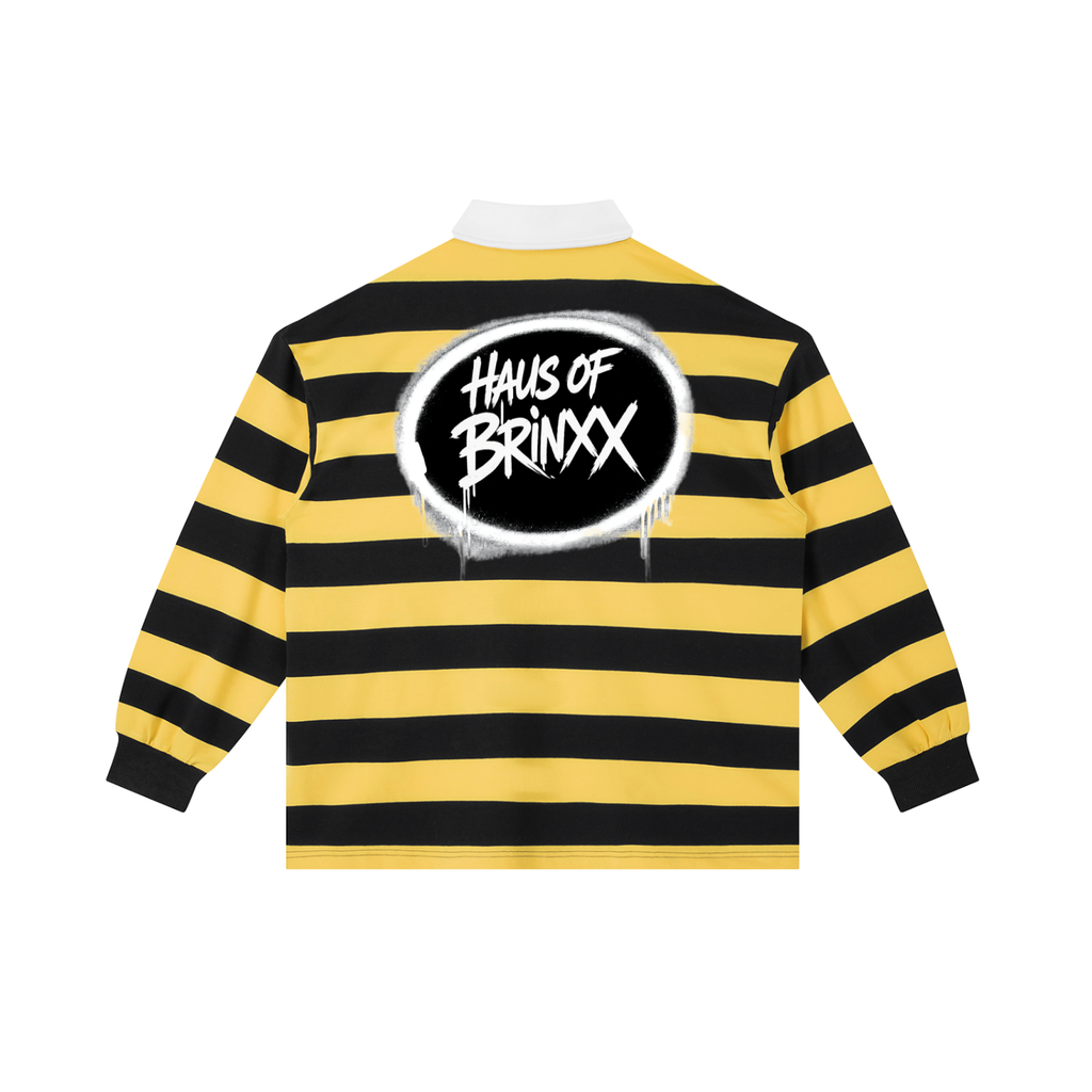 Color Block Stripe Polo Shirt