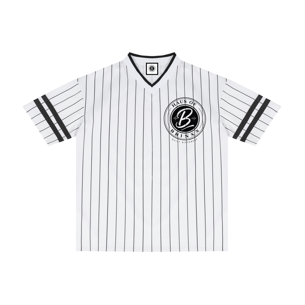 Unisex Striped Loose V-Neck T-Shirt