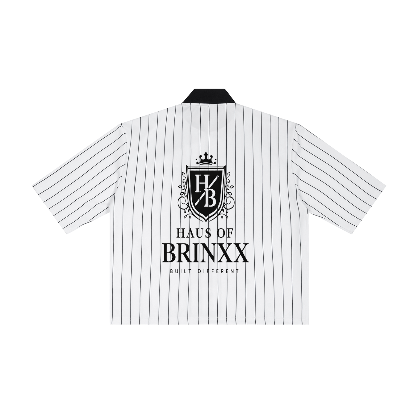 Unisex Striped Full-Zip Baseball Jersey